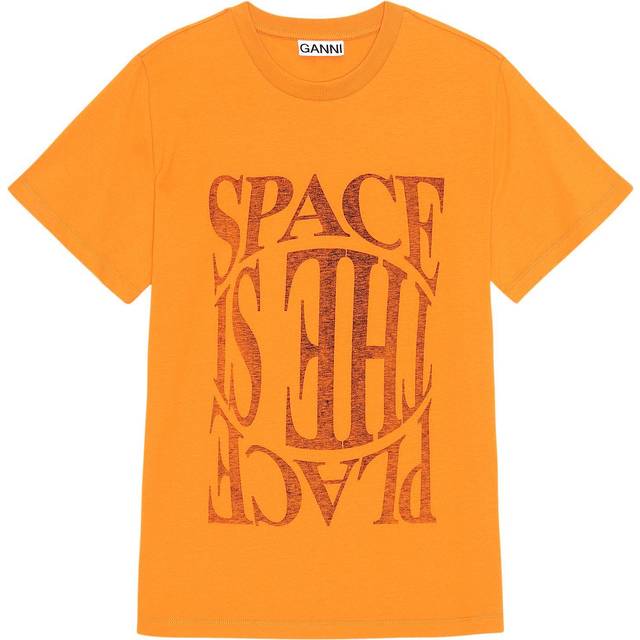 Space Text Print Cotton T-Shirt