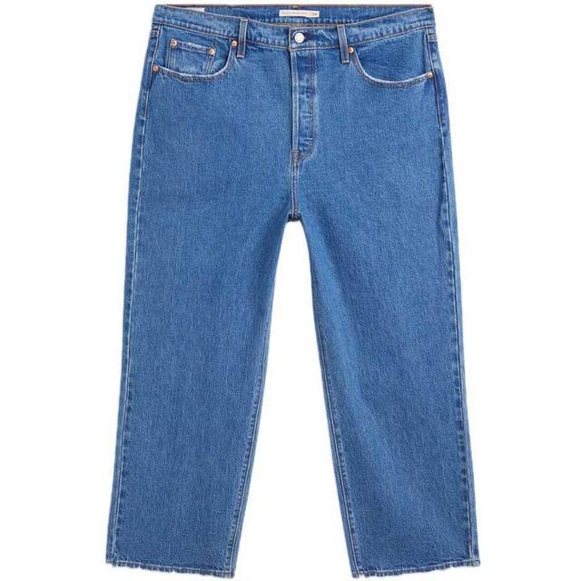 Levi's Plus Ribcage Straight Ankle Jeans (plus Size) - Black Sprout, Black, Size Us 20 = Uk 22, Inside Leg Regular, Women -  inside leg REGULAR,US 20 = UK 22