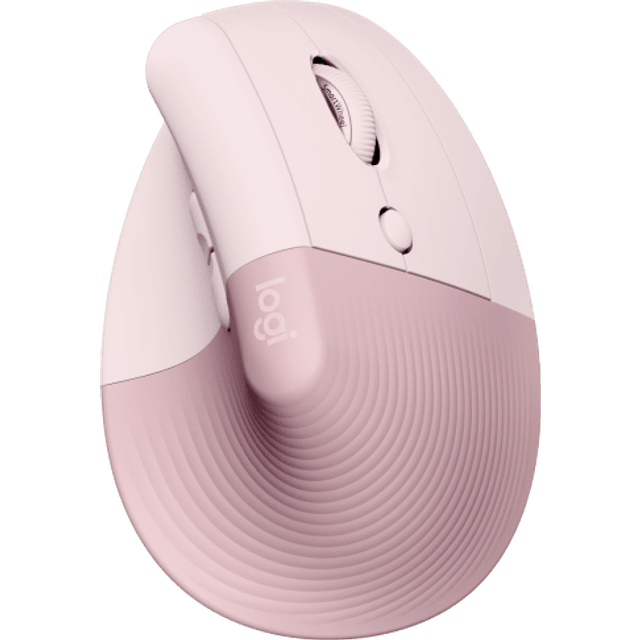 Logitech Lift Vertikal ergonomisk mus, trådlös, Bluetooth eller Logi Bolt USB-mottagare, ljudlösa klick, 4 knappar, kompatibel med Windows/macOS/iPadOS, bärbar dator och PC - Grå