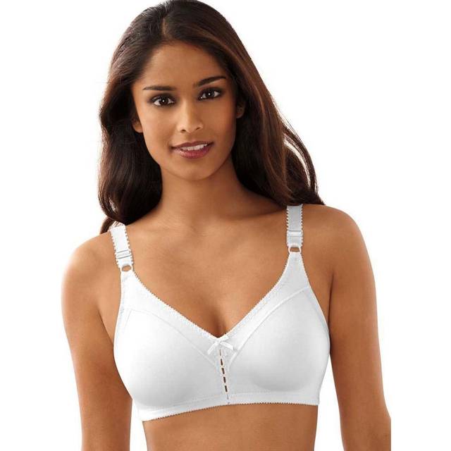 Bali Women's Double Support Cotton Stretch Wire-Free Bra  White  42DD