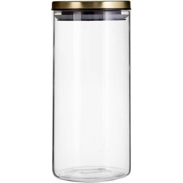 Freska Gold Lid Storage Jar - 1300ml - Premier Housewares