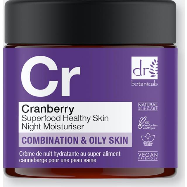 Dr Botanicals Night Moisturiser Healthy Skin 60ml Combination & Oily Cranberry Infuse