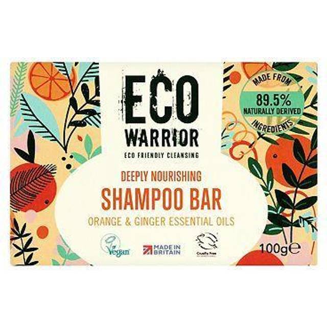 Little Soap Company Solid Shampoo Bar - Deeply Nourishing Orange and Ginger Essential Oils, Natural & Vegan Eco Warrior 100 g, LSC 6102
