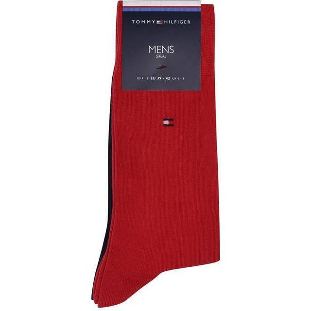 Tommy Hilfiger Men's 2-Pack Classic Socks, Red/Navy - Red/Red - Size: 7/7.5/8/8.5/5/5.5/6.5/6