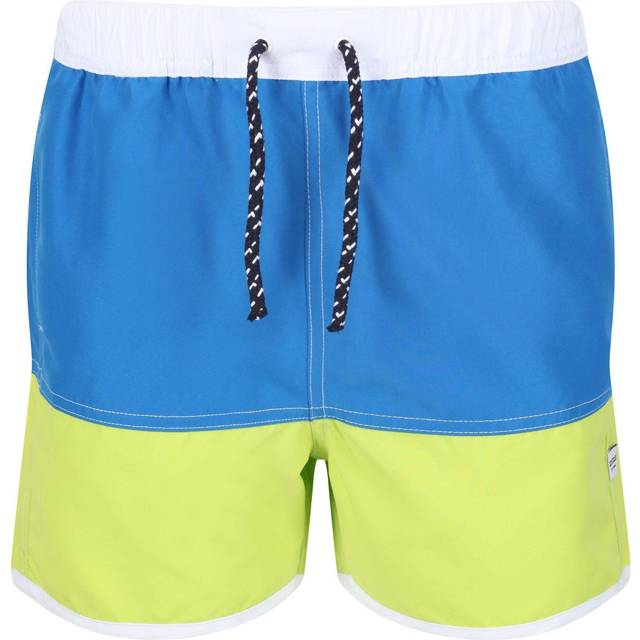 (9-10 Years, Imperial Blue/Bright Kiwi) Regatta Childrens/Kids Sergio Swim Shorts