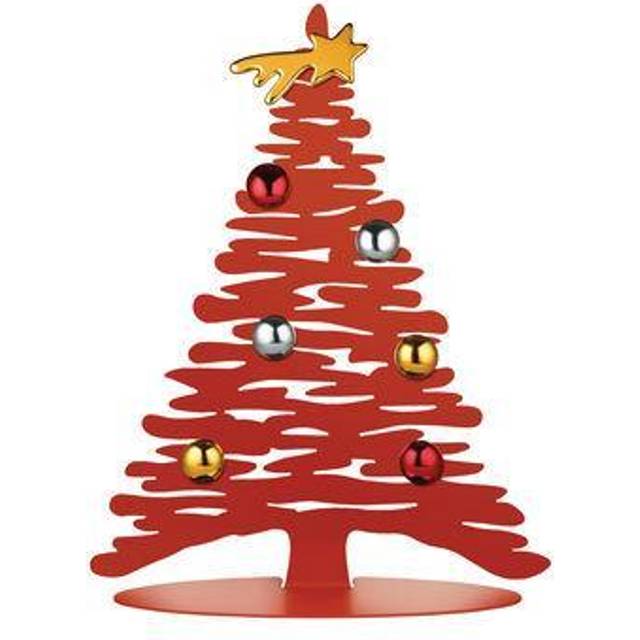 Alessi BM06/30 R Christmas Ornament, steel coloured with epoxy resin,porcelain, red, One size