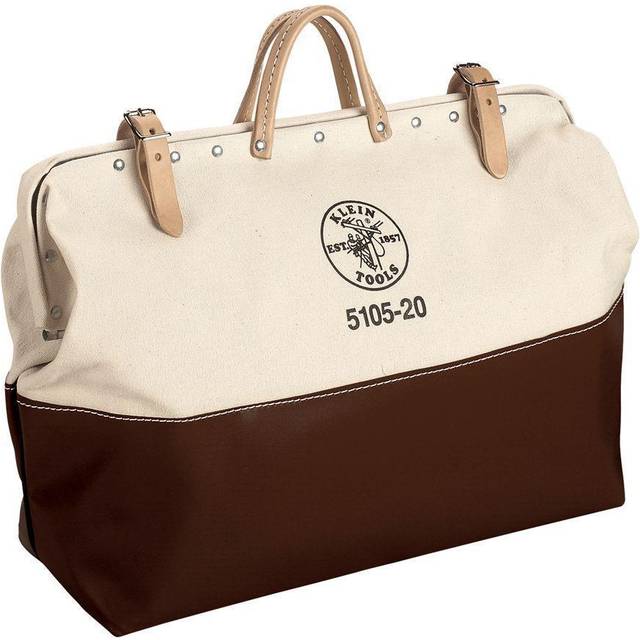 Klein Tools High-Bottom Canvas Tool Bag, 20-Inch 5105-20, Natural