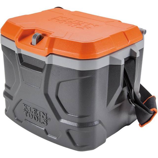 Klein Tools 55600 Work Cooler  17-Quart Lunch Box Holds 18 Cans  Keeps Cool 30 Hours  Seats 300 Lb  Tradesman Pro Tough Box