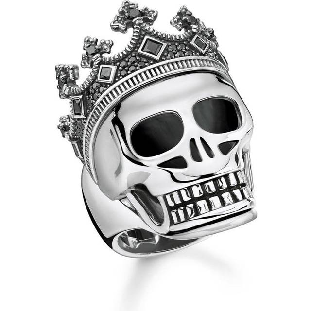 Thomas Sabo Rebel at Heart Kingdom Skull Crown Ring TR2207-643-11 / Size 66