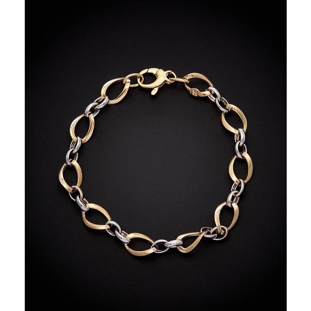 14K Italian Gold Two-Tone Link Bracelet