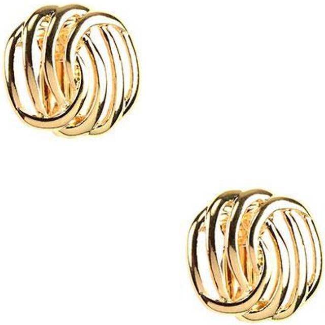 Napier Gold-Tone Twisted Clip-On Earrings