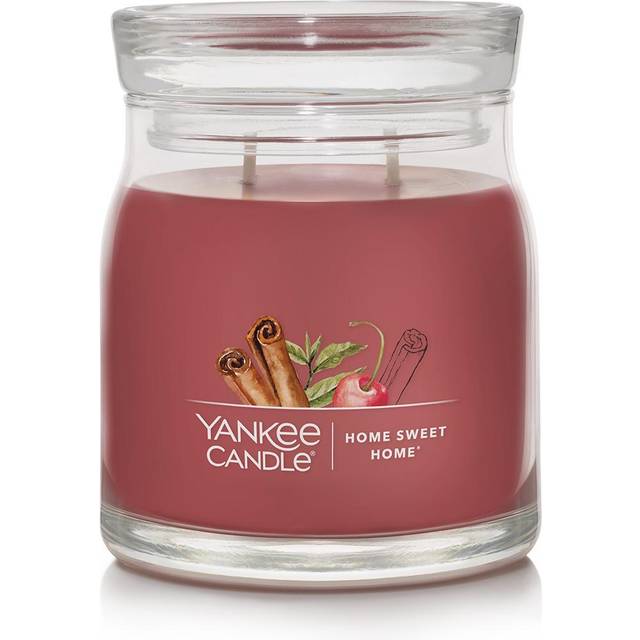 Yankee Candle Home Sweet Home Scented  Signature 13oz Medium Jar 2-Wick Candle  Over 35 Hours of Burn Time