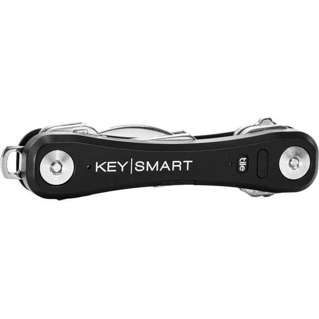 KeySmart KeySmart Pro Key Organizer Compact Key Holder Trackable Tile Smart Technology (Black) svart