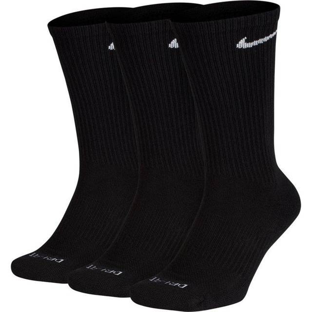 Nike U Everyday Plus Cush Crew, Strumpor - SVART/VIT (M)