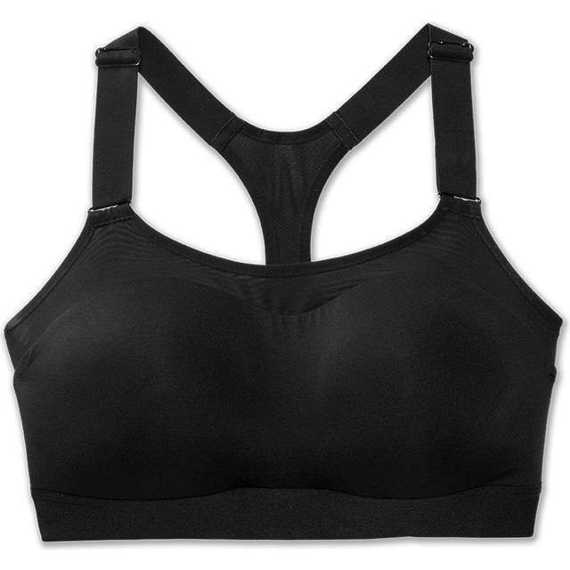 Brooks dare racerback mesh panels womens black sports bra 350073_001