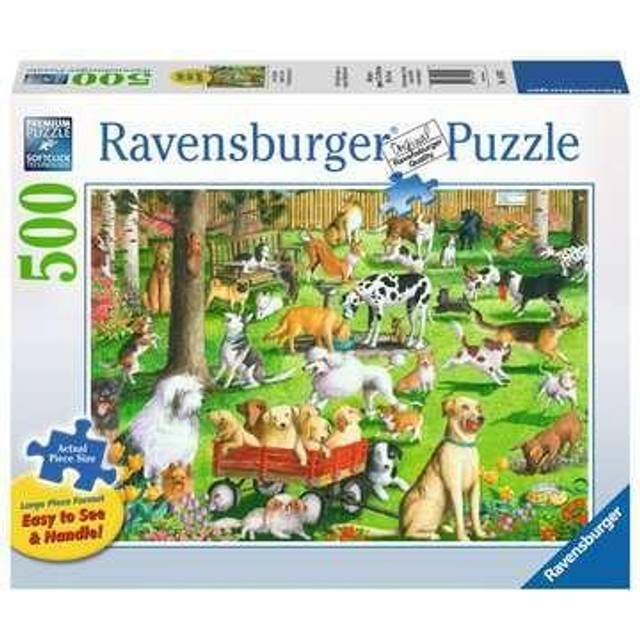 Ravensburger at The Dog Park Large Format Jigsaw Puzzle - 500 Unique Pieces | Anti-Glare Surface Ideal for Kids and Adults | Perfect for Gifting