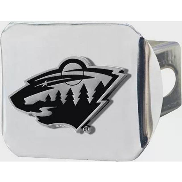 FANMATS 17176 Minnesota Wild Chrome Metal Hitch Cover with Chrome Meta