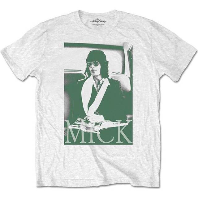 The Rolling Stones - Mick Photo V1 White - T-Shirt - white - L - 100% Cotton,Jersey