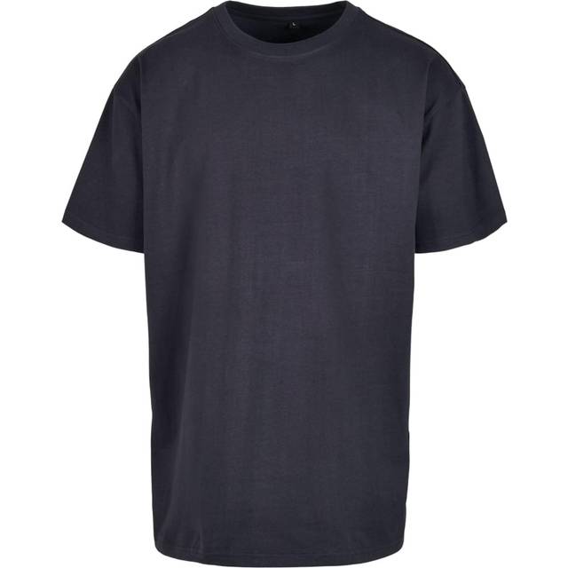 (XL, Navy) Build Your Brand Unisex Adults Heavy Oversized Tee