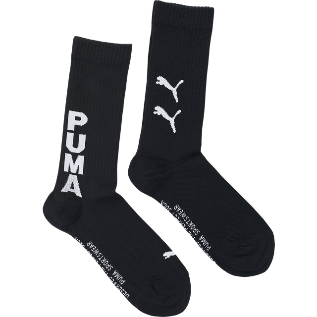 Puma 2-pack Graphic Logo Crew Socks - Sand - Strl 43/46