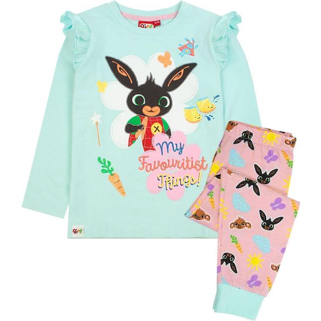 Bing Bunny Girls Characters Långärmad Pyjamas Set 3-4 Years rosa/mynta