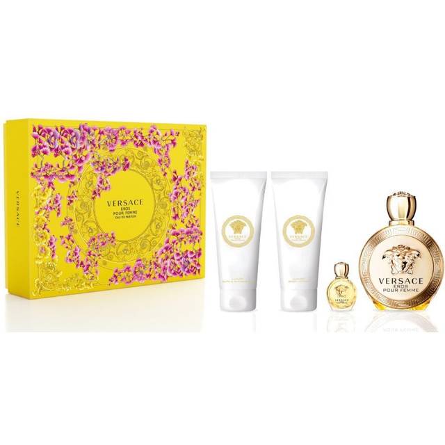 Versace Eros Pour Femme Eau De Parfum Shower Gel Body Lotion Gift Set 100ml