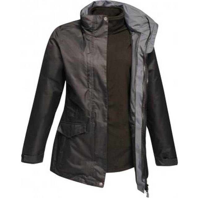 (16 UK, Black/Black) Regatta Womens/Ladies Benson III 3-in-1 Breathable Jacket