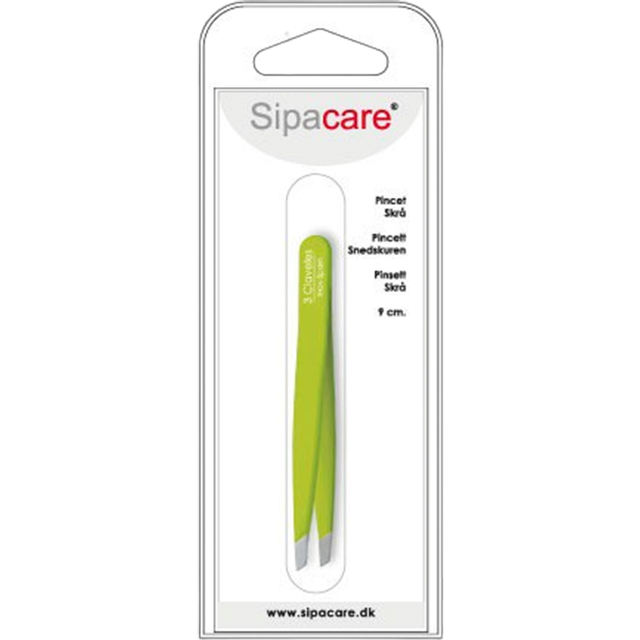 Sipacare Pincet Skrå Grøn (9 cm)