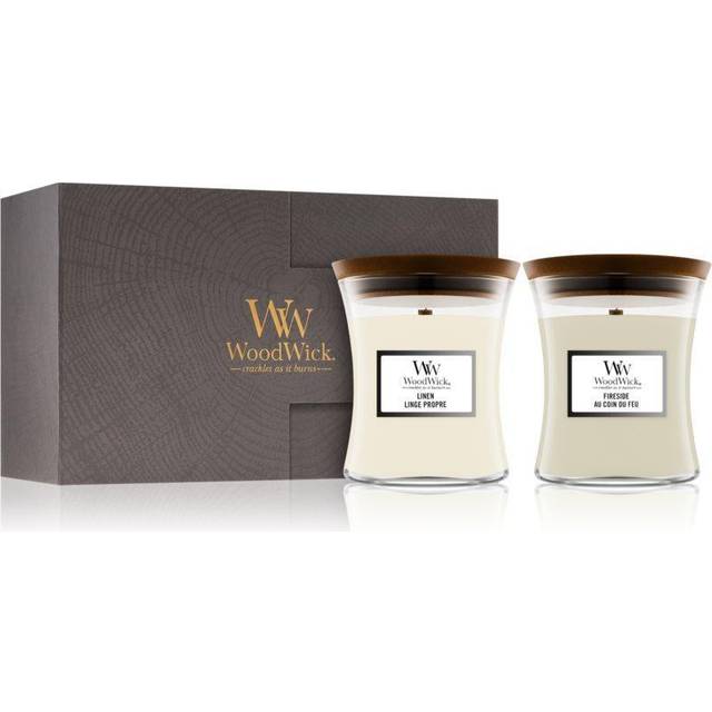 Woodwick Set Of 2 Medium Hourglass Candles Gift Set - Print