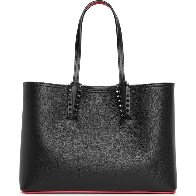 Christian Louboutin Womens Black/black Cabata Small Stud-embellished Leather Tote Bag 24x34x11cm - BLACK/BLACK