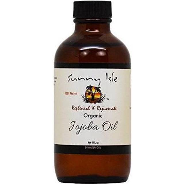 Sunny Isle Organic Jojoba Oil 4oz | 100 Pure | Moisturizing for Hair  Face  Skin & Nails | Natural Cold-Pressed | Base Carrier Oil
