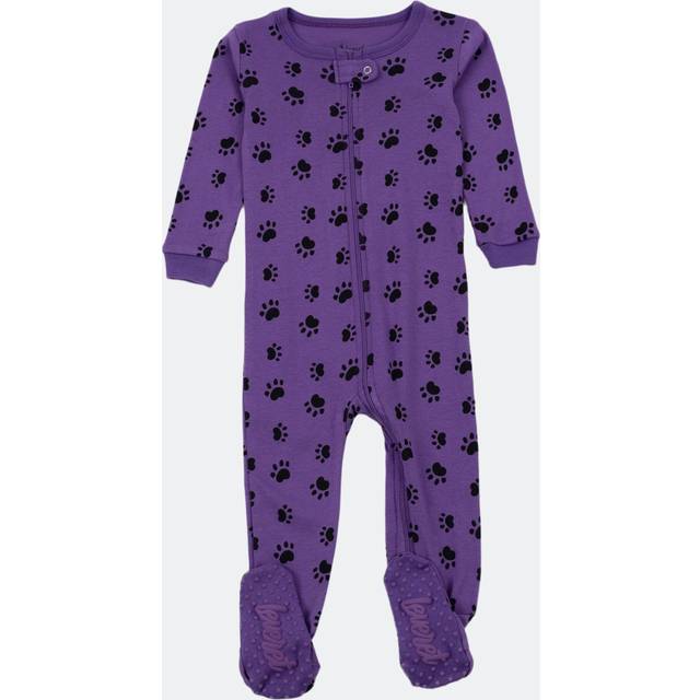 Leveret Kids & Toddler Footed Pajamas Boys Girls 100% Cotton Dog Paw Blue Size 12-18 Months