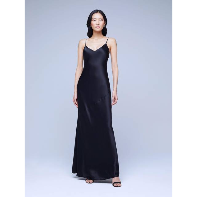L'agence Serita Silk Maxi Bias Dress