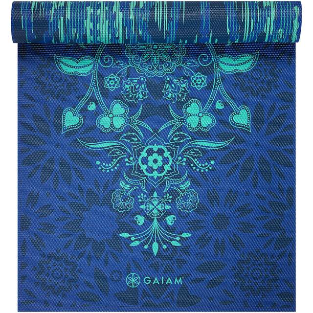 Gaiam Yoga Mat Premium Print Reversible Extra Thick Non Slip Exercise & Fitness Mat for All Types of Yoga  Pilates & Floor Workouts  Divine Impression