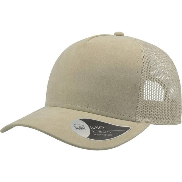 Atlantis Rapper Faux Suede 5 Panel Trucker Cap One Size vinröd