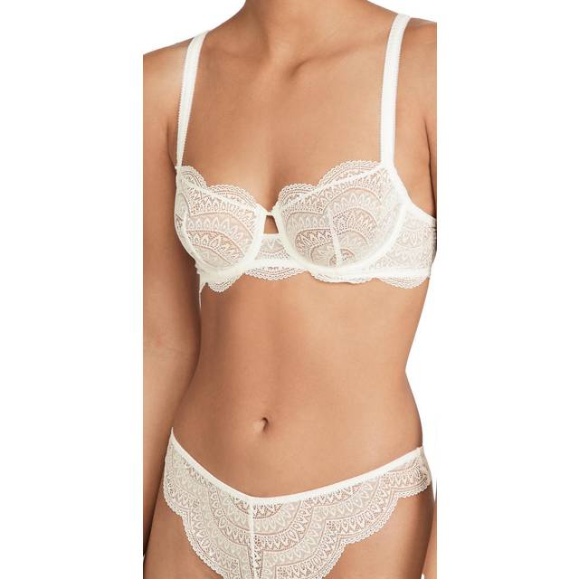 Karma Demi-Cup Convertible Lace Bra - IVORY - 32E EU (32DD US)