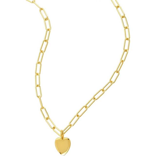 Adornia 14K Plated Paperclip Chain Necklace