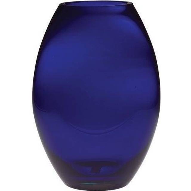 Majestic Gifts T-850-10 Classic clear 10 in. High Quality Glass Cobalt Barrel Vase