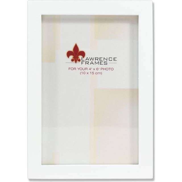 Lawrence Frames White Wood Picture Frame  Gallery Collection  4x6