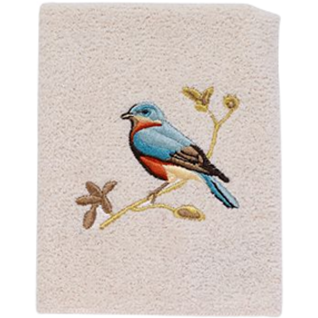 - Washcloth, Soft & Absorbent Cotton, Nature Inspired Bathroom Decor (Gilded Birds Collection)