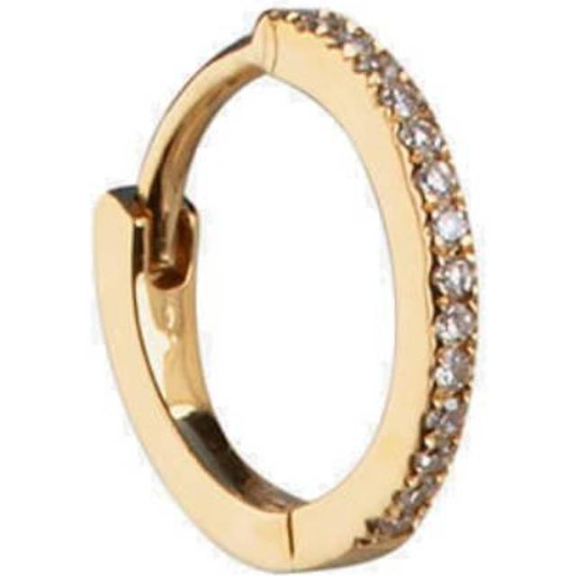 Small Diamond Hoop - 14k Gold One