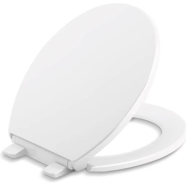 Kohler 129934 Brevia Round Toilet Seat with Quick-Release Hinges, White