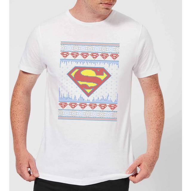 DC Supergirl Knit Women's Christmas T-Shirt - White - S