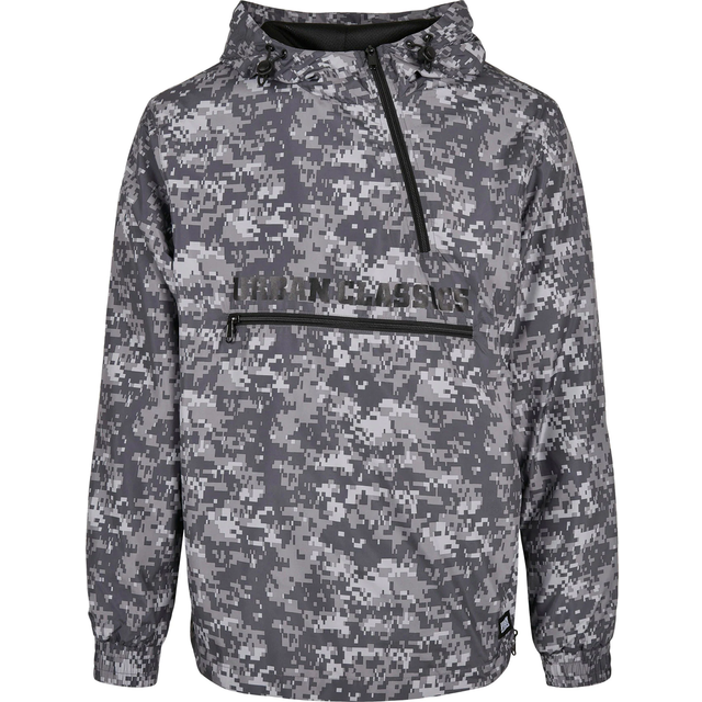 Urban Classics - Commuter Pull Over Dark Digital Camo - Jacket - camouflage - S - 100% Polyester