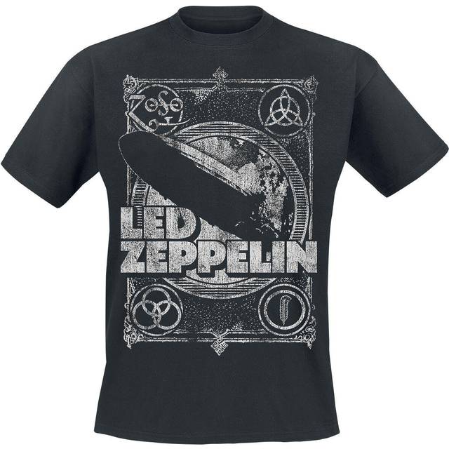 Led zeppelin t shirt shook me official licensed mens black metal rock merch lz1