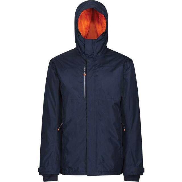 (M, Navy/Magma Orange) Regatta Mens Thermogen Heated Waterproof Jacket
