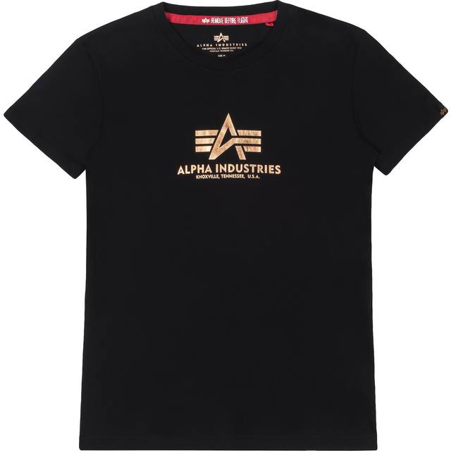 Women's T-shirt Alpha Industries New Basic Foil Print - Noir - S