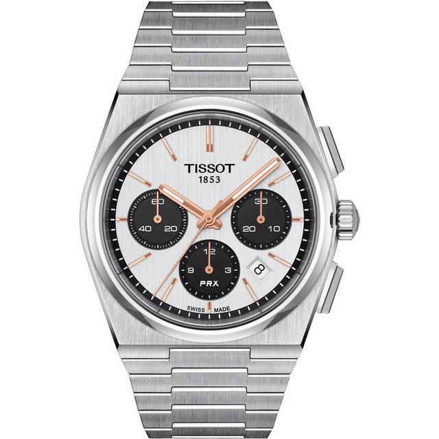Tissot Mens Silver T1374271101100 Prx Chrono Stainless-steel Automatic Watch 42mm - SILVER