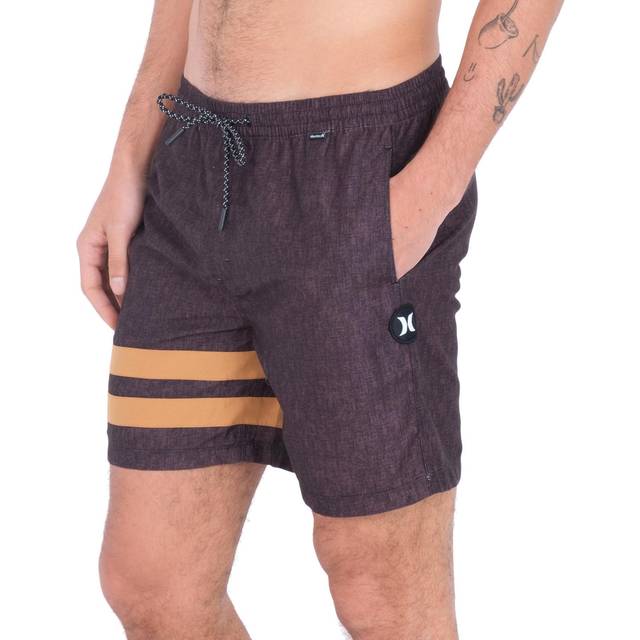 Hurley Blockparty volleyboll boardshorts för män, svart, M