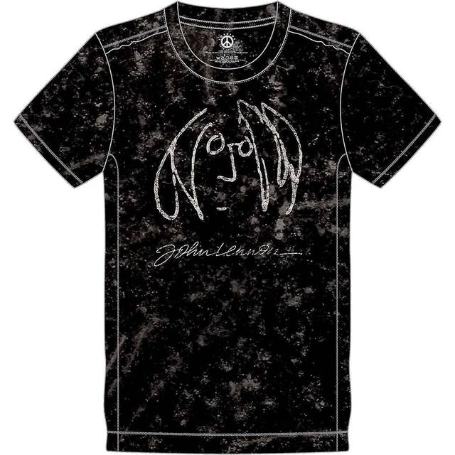 John Lennon - Self Portrait Snow Wash - T-Shirt - black - L - 100% Cotton,Jersey